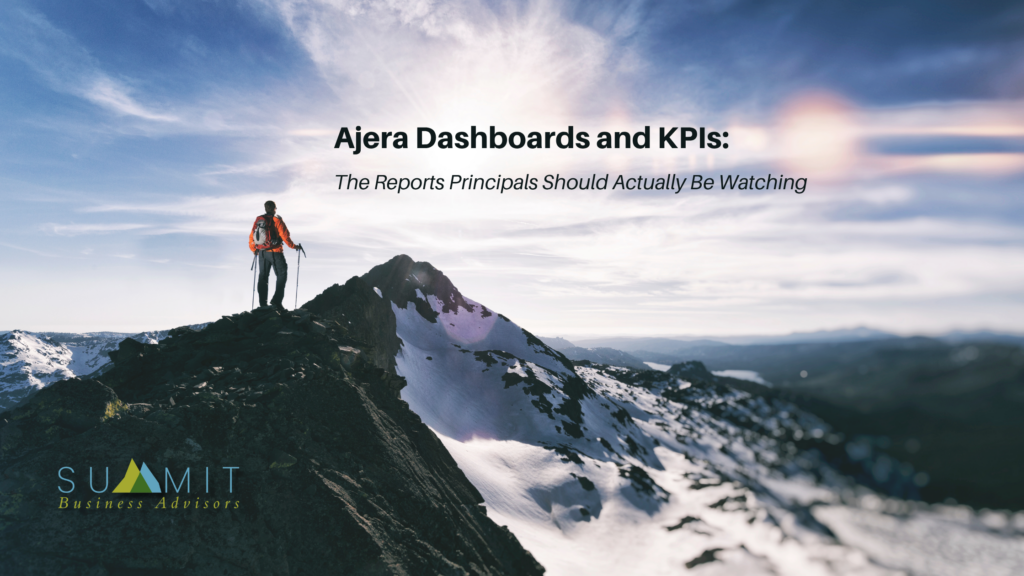 Ajera Dashboards and KPIs: The Reports Principals Should Actually Be Watching